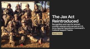 Read more about the article Recognition and Care for Women Combat Veterans in SOF – Jax Act Reintroduced
