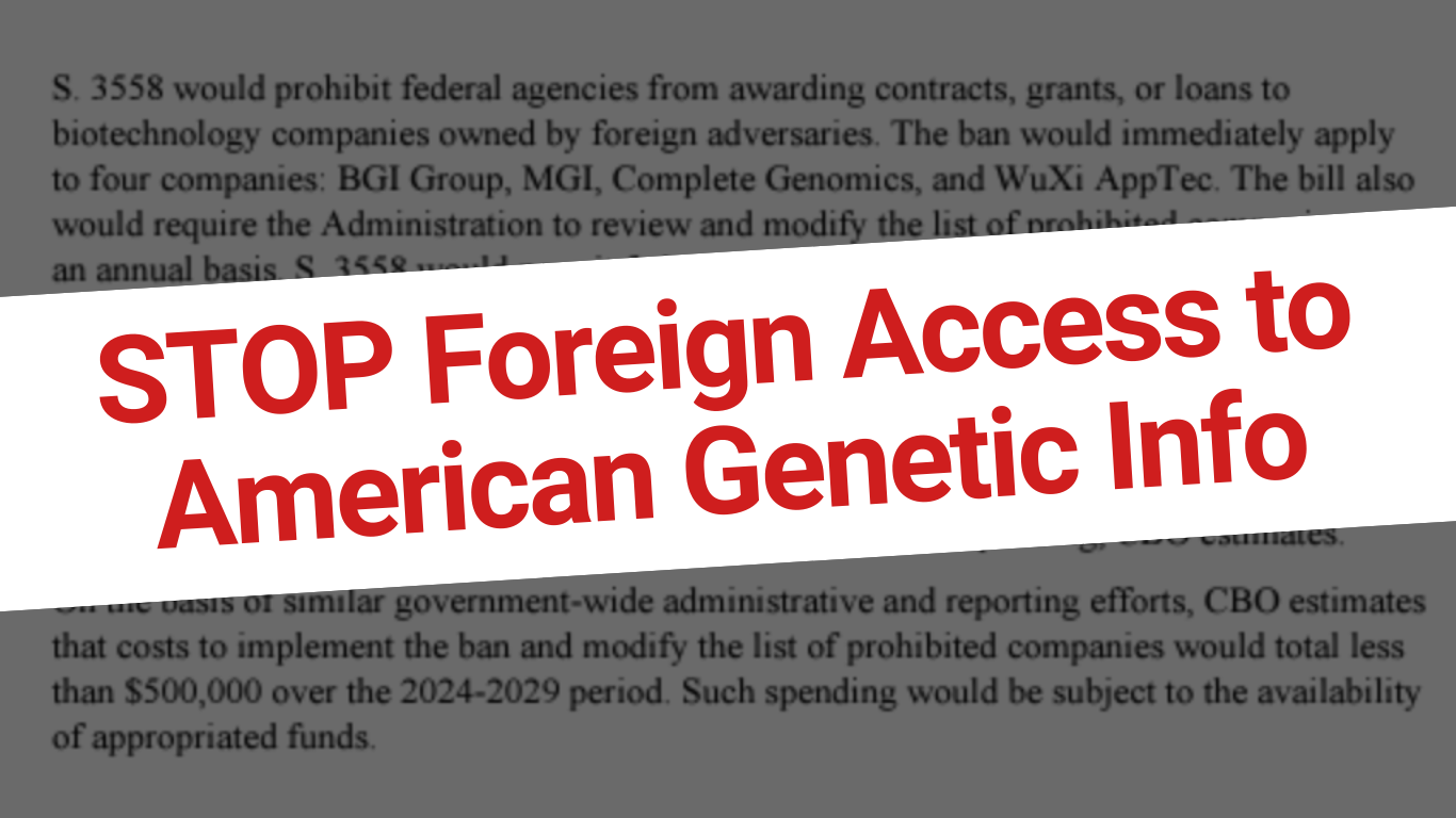 You are currently viewing Safeguarding National Security: Prohibiting Foreign Access to American Genetic Information Act