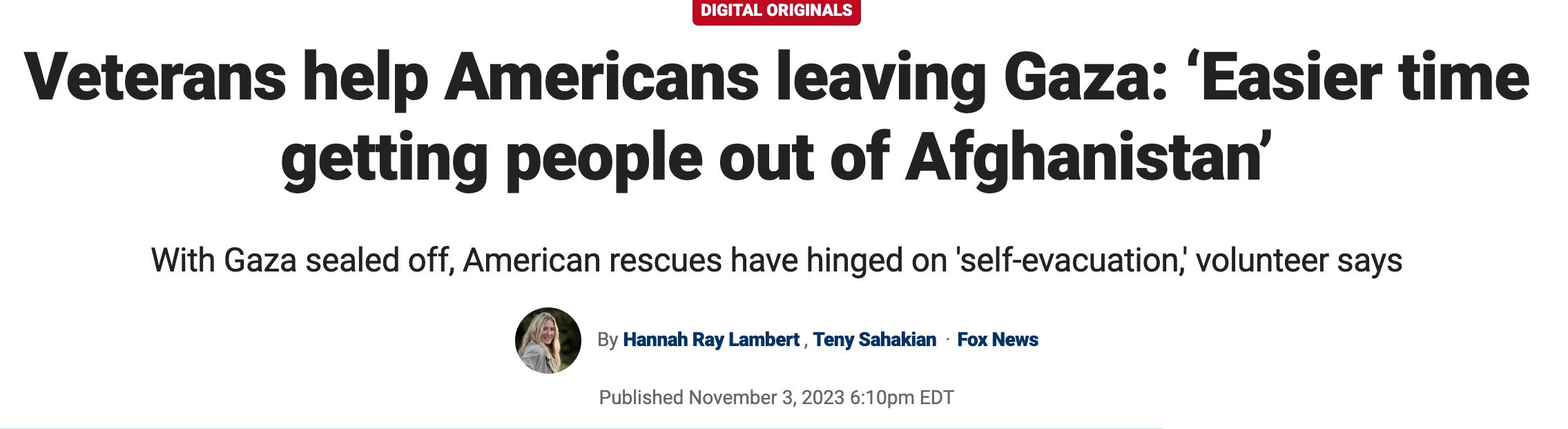 You are currently viewing Fox News: Evacuating our allies out of Afghanistan was easier than it has been rescuing Americans out of Gaza